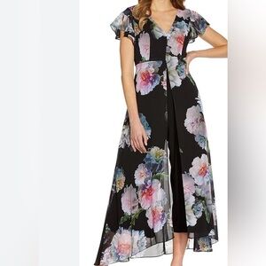 Emerald Sundae Black Floral Jumpsuit nwt